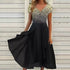 Elegant Lace Patchwork Chiffon Dress for Women Long Bridesmaid Evening Dress